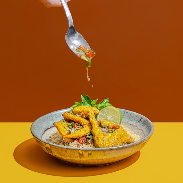 Tuturuga Fried Chicken with Mint Sambal Tuturuga Fried Chicken with Mint Sambal